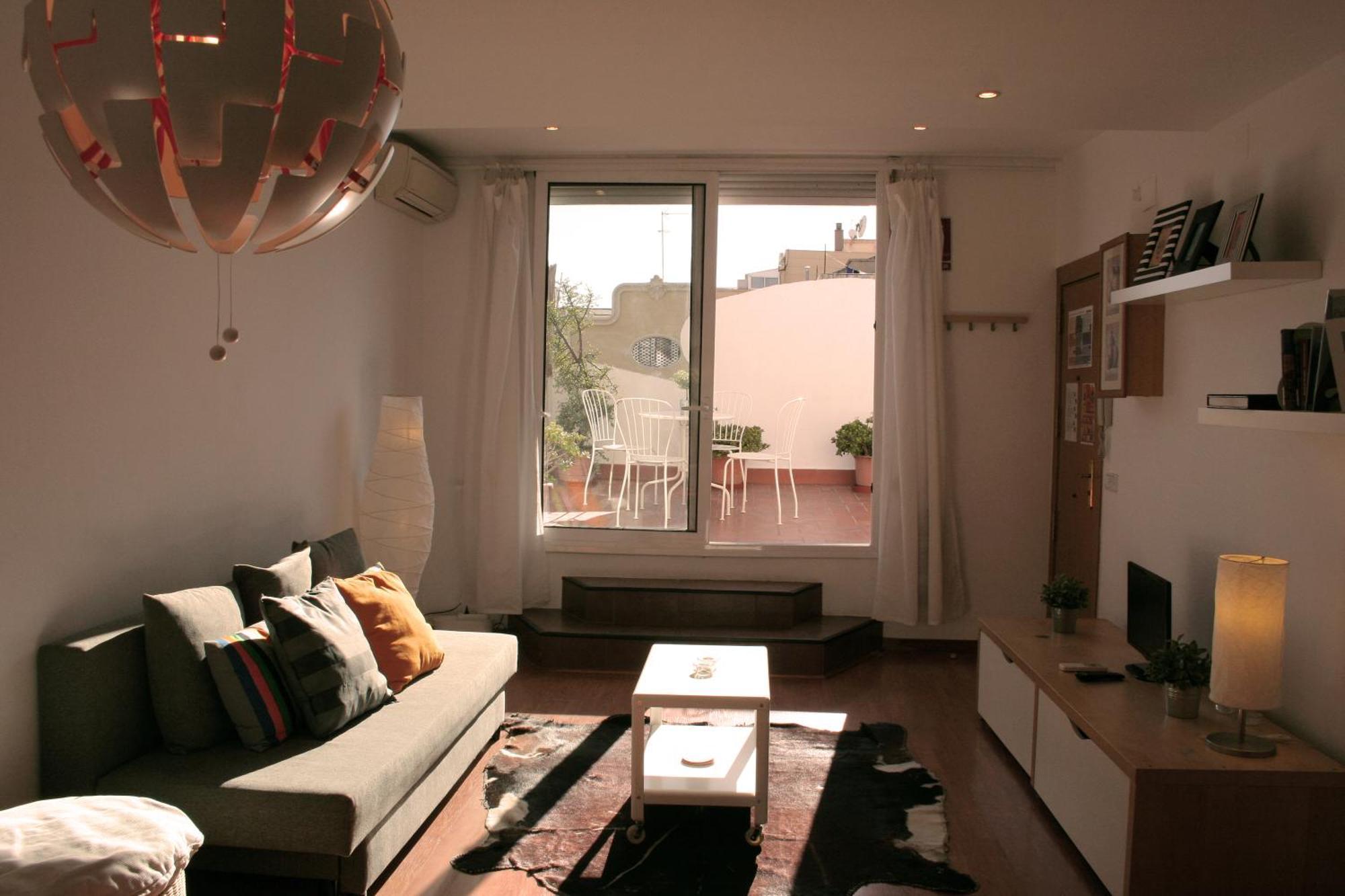 Lovely Apartment With A Terrace บาร์เซโลนา ภายนอก รูปภาพ
